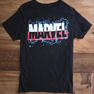 Marvel Paint Splatter Comic Graphic Short Sleeve T-Shirt Mens Size S